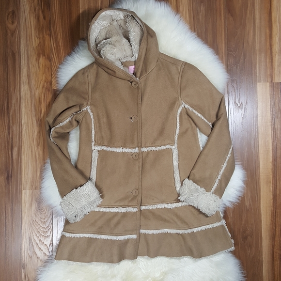 Copper Key Other - Copper Key Girls Faux Suede and Faux Fur Jacket